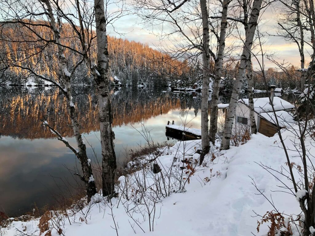 A photo of Kai Petainen's sauna on a lake