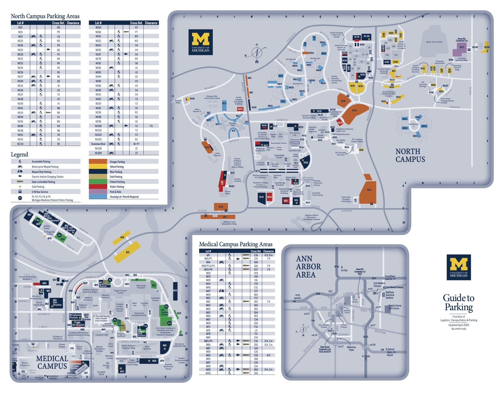 umich parking map