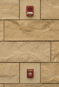 A fire alarm in the Ross Winter Garden