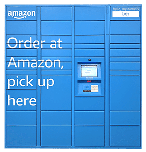 An Amazon locker at Michigan Ross